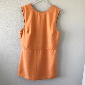 Loulou Studio Lugano Mini Dress Size L Viscose Linen Sleeveless Cut-Out Back